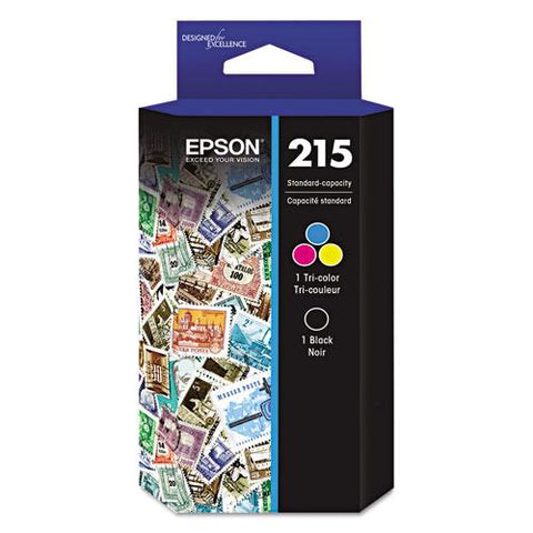 Original Epson T215120 (215) DURABrite Ultra Ink, Cyan/Magenta/Yellow