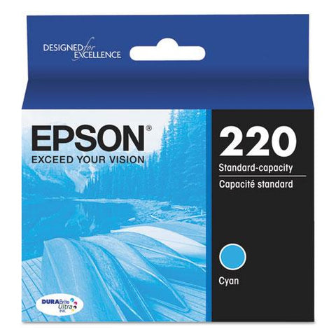 Original Epson T220220 (220) DURABrite Ultra Ink, Cyan