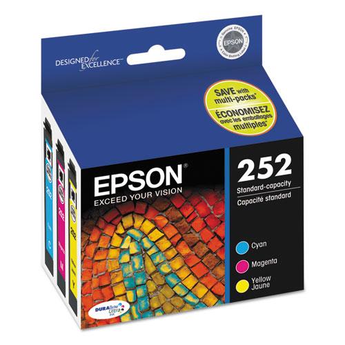 Original Epson T252520 (252) DURABrite Ultra Ink, Cyan/Magenta/Yellow, 3/Pack