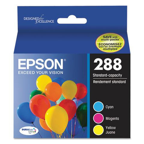 Original Epson 288 DURABrite Ultra Inks, Standard-Yield, Cyan; Magenta; Yellow