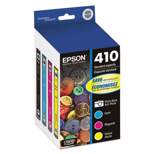 Original Epson T410520 (410) Ink, Black/Cyan/Magenta/Yellow, 4/PK