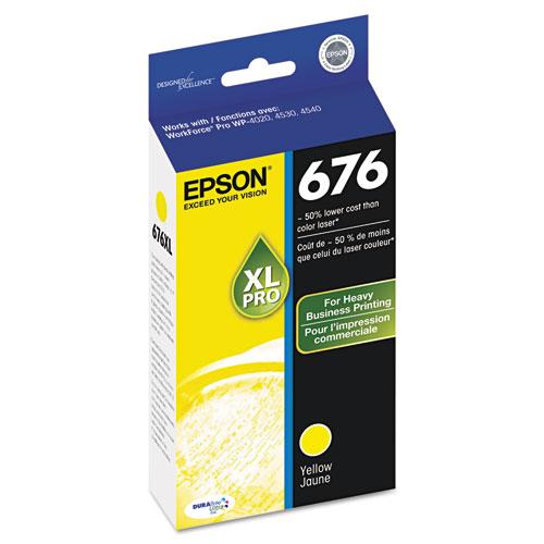 Original Epson T676XL420 (676) DURABrite Ultra High-Yield Ink, Yellow