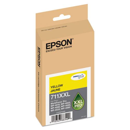 Original Epson T711XXL420 (711XL) DURABrite Ultra High-Yield Ink, Yellow
