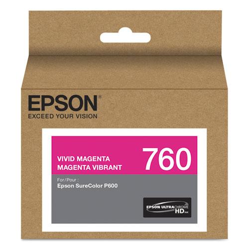 Original Epson T760320 (760) UltraChrome HD Ink, Vivid Magenta