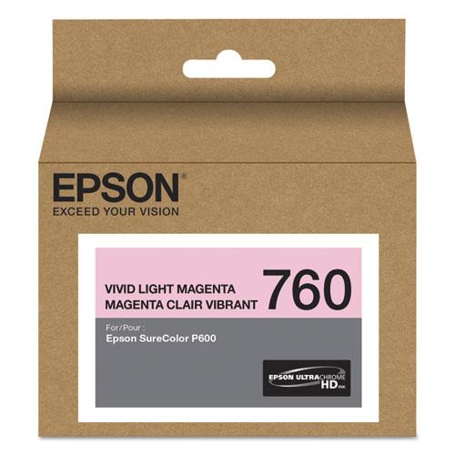 Original Epson T760620 (760) UltraChrome HD Ink, Vivid Light Magenta