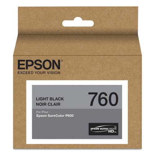 Original Epson T760720 (760) UltraChrome HD Ink, Light Black
