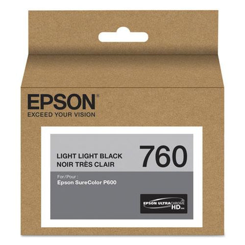 Original Epson T760920 (760) UltraChrome HD Ink, Light Light Black