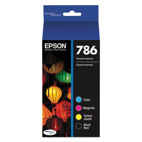 Original Epson T786120BCS (786) DURABrite Ultra Ink, Black/Cyan/Magenta/Yellow