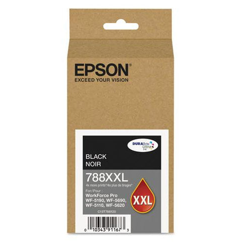 Original Epson T788XXL120 (788XXL) DURABrite Ultra XL PRO High-Yield Ink, Black