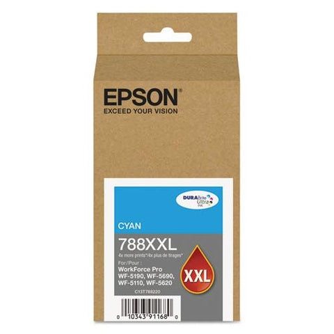 Original Epson T788XXL220 (788XXL) DURABrite Ultra XL PRO High-Yield Ink, Cyan