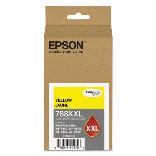 Original Epson T788XXL420 (788XXL) DURABrite Ultra XL PRO High-Yield Ink, Yellow