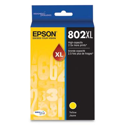Original Epson 802XL (T802XL420S) High-Yield Yellow Ink Cartridge