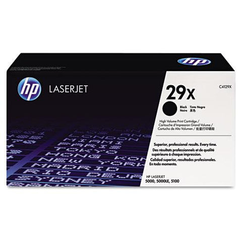 Original HP 29X, (C4129X) High Yield Black Original LaserJet Toner Cartridge