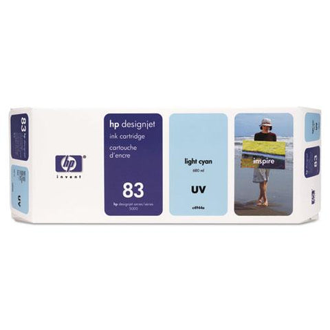 Original HP 83 (C4944A) UV Light Cyan Original Ink Cartridge