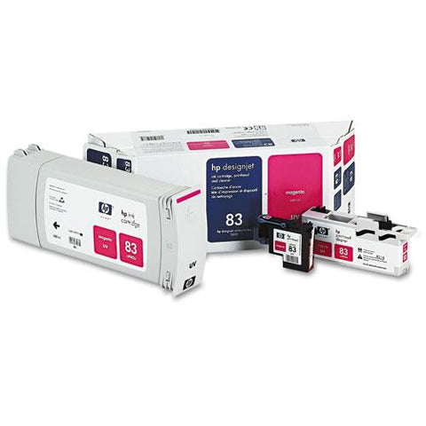 Original HP 83, (C5002A) Ink Cartridge/Printhead/Printhead Cleaner, 680 mL, Magenta
