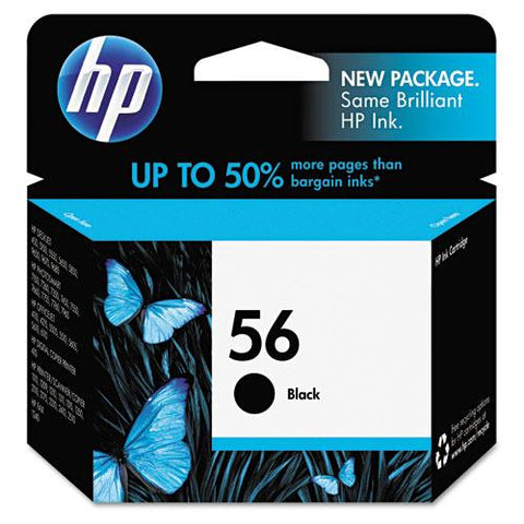 Original HP 56, (C6656AN) Black Original Ink Cartridge