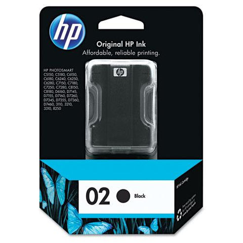 Original HP 02, (C8721WN) Black Original Ink Cartridge