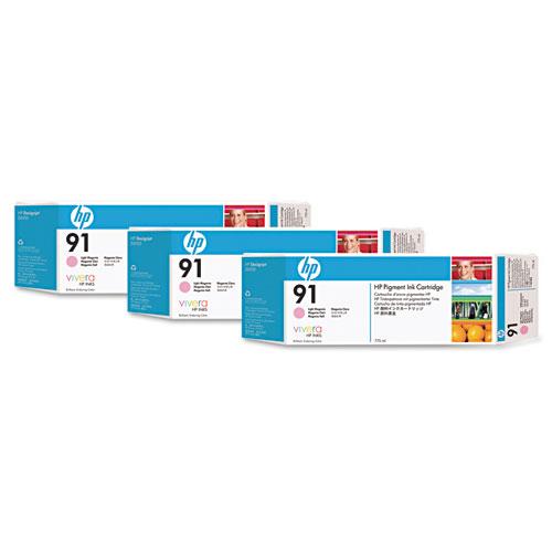 Original HP 91, (C9487A) 3-pack Light Magenta Original Ink Cartridges