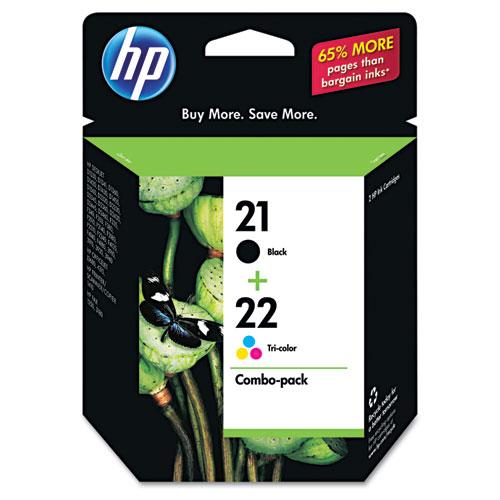 Original HP 21, (C9509FN) Black / HP 22, Tri-Color 2-pack Original Ink Cartridges