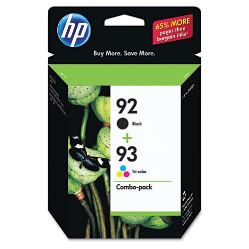 Original HP 92, (C9513FN) Black / HP 93, Tri-Color 2-pack Original Ink Cartridges