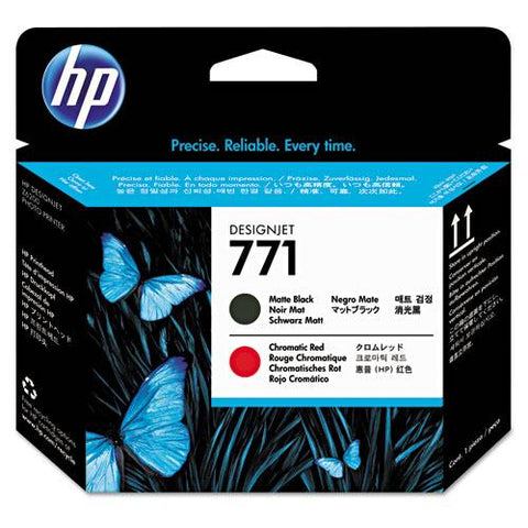 Original HP 771, (CE017A) Chromatic Red/Matte Black Printhead