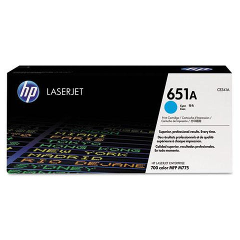 Original HP 651A, (CE341A) Cyan Original LaserJet Toner Cartridge