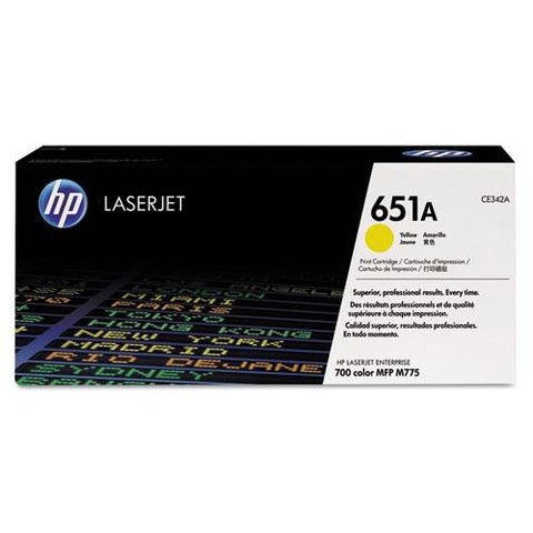 Original HP 651A, (CE342A) Yellow Original LaserJet Toner Cartridge