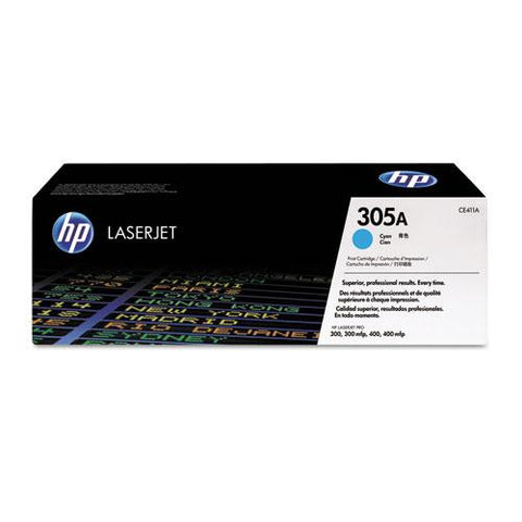 Original HP 305A, (CE411A) Cyan Original LaserJet Toner Cartridge