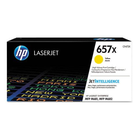 Original HP 657X, (CF472X) High Yield Yellow Original LaserJet Toner Cartridge