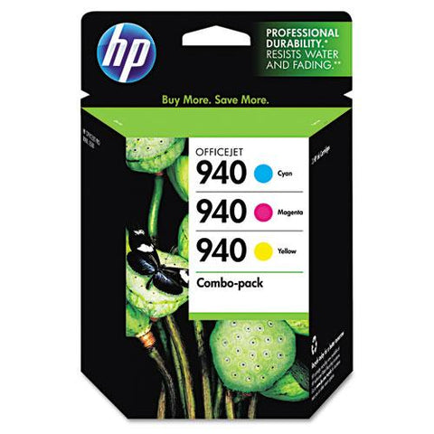 Original HP 940, (CN065FN) 3-pack Cyan/Magenta/Yellow Original Ink Cartridges