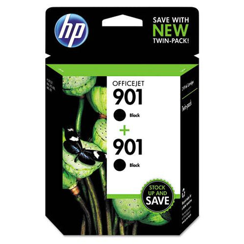 Original HP 901, (CZ075FN) 2-pack Black Original Ink Cartridges