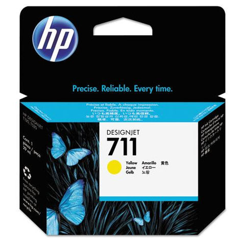 Original HP 711, (CZ132A) Yellow Original Ink Cartridge