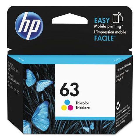 Original HP 63, (F6U61AN) Tri-Color Original Ink Cartridge