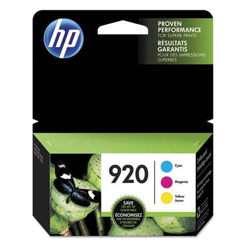 Original HP 920, (N9H55FN) 3-pack Cyan/Magenta/Yellow Original Ink Cartridges