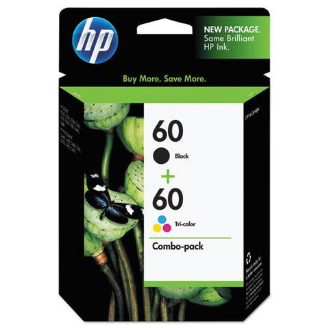 Original HP 60, (N9H63FN) 2-pack Black/Tri-Color Original Ink Cartridges