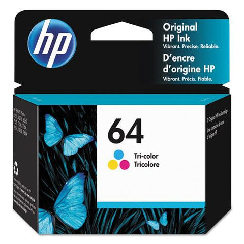 Original HP 64 (N9J89AN) High Yield Tri-Color Original Ink, 165 Page-Yield