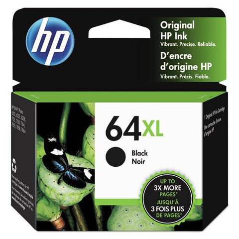 Original HP 64XL Black High Yield Original Ink Cartridge, 600 Page-Yield