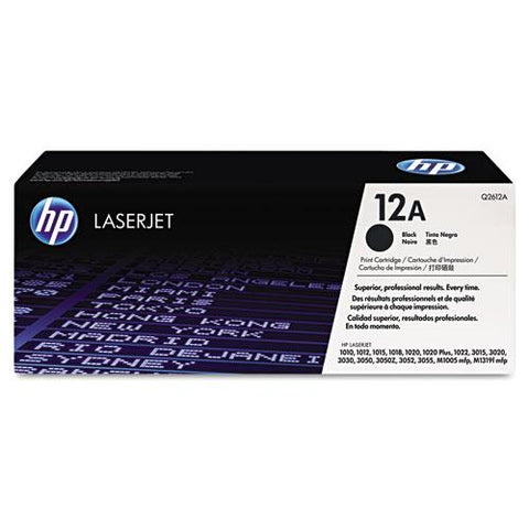 Original HP 12A, (Q2612A) Black Original LaserJet Toner Cartridge