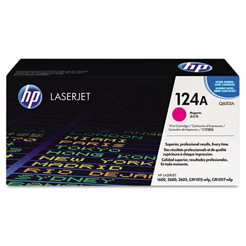 Original HP 124A, (Q6003A) Magenta Original LaserJet Toner Cartridge