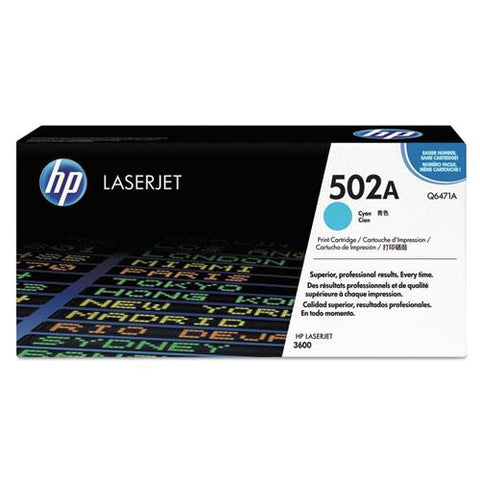 Original HP 502A, (Q6471A) Cyan Original LaserJet Toner Cartridge