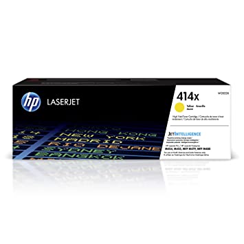 Original HP 414X Yellow Toner Cartridge, High Yield, HP W2022X