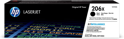 Original HP 206X Black Toner Cartridge, High Yield, HP W2110X