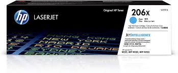 Original HP 206X Cyan Toner Cartridge, High Yield, HP W2111X