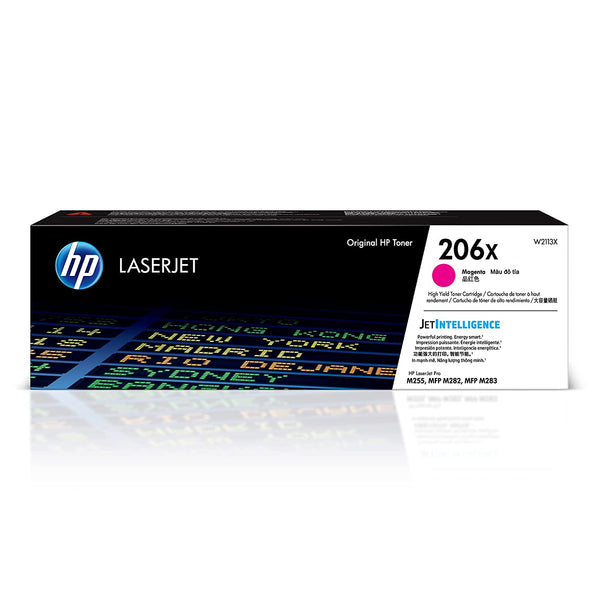 Original HP 206X Magenta Toner Cartridge, High Yield, HP W2113X