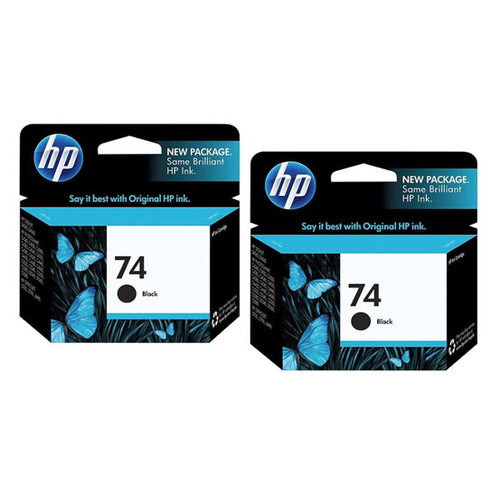 Original HP 74 Black Original Ink Cartridges, Twin Saving Bundle Pack ( 2 Inks/Pack)