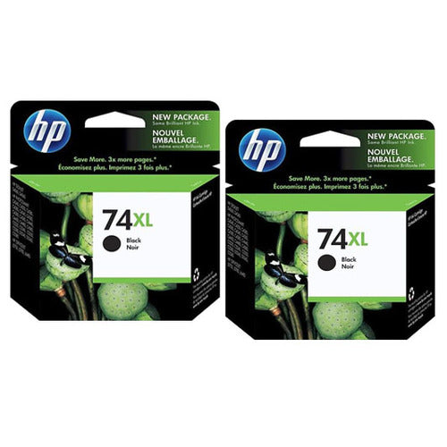 Original HP 74XL Black Original Ink Cartridges, Twin Saving Bundle Pack ( 2 Inks/Pack)