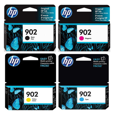 Original HP 902 Black /Cyan/Magenta/Yellow Original Ink Cartridges, Saving Bundle Pack (T6L98AN, T6L86AN, T6L90AN, T6L94AN)