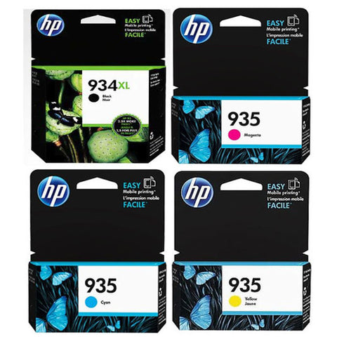 Original HP 934XL Black and 935 Cyan/Magenta/Yellow Original Ink Cartridges, Saving Bundle Pack (C2P23AN, C2P20AN, C2P21AN, C2P22AN)