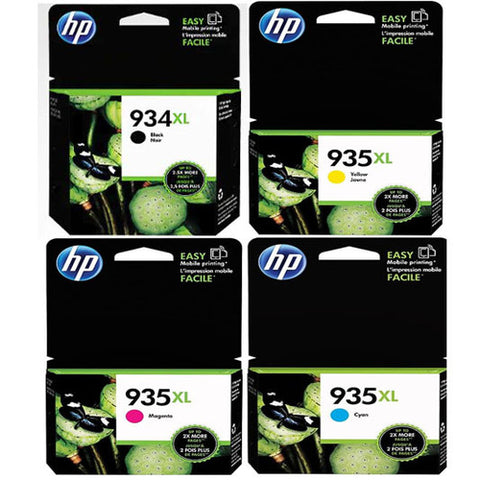 Original HP 934XL Black and 935XL Cyan/Magenta/Yellow Original Ink Cartridges, Saving Bundle Pack (C2P23AN, C2P24AN, C2P25AN, C2P26AN)