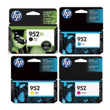 Original HP 952XL Black and 952 Cyan/Magenta/Yellow Original Ink Cartridges, Saving Bundle Pack, HP N9K28AN
